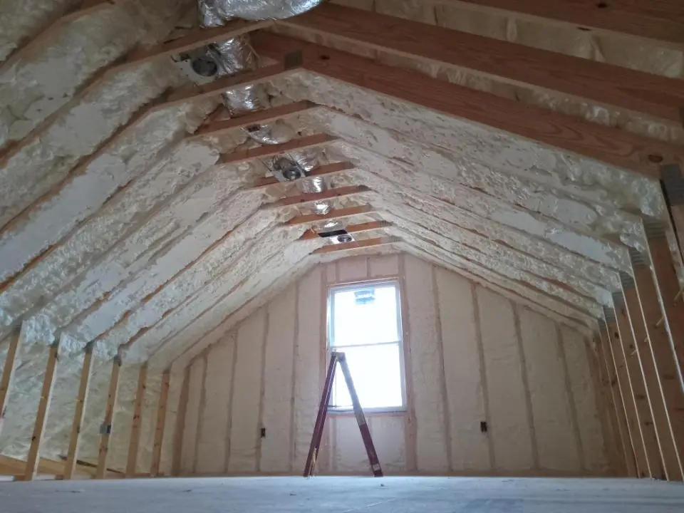 Spray foam roofing application for Crawl Space Insulation project in Johnson Lane